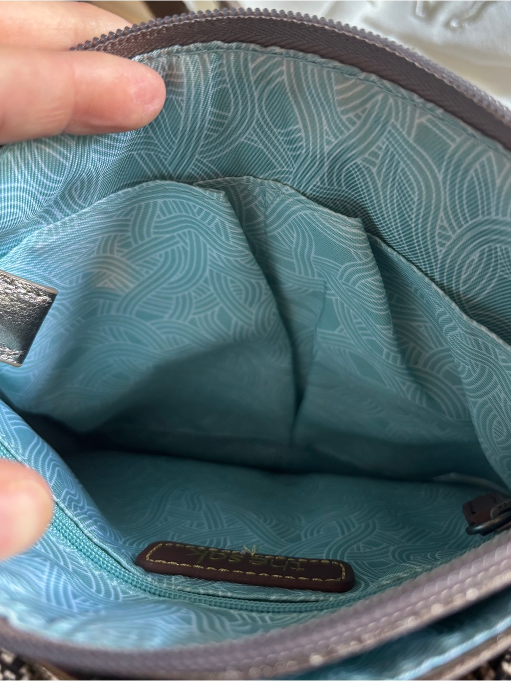 The Sak Metallic Pewter Crossbody Bag - Picture 5 of 5